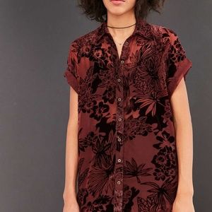 Velvet Detail Urban Outfitters Top